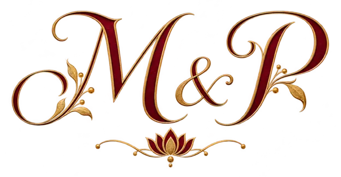 M and P wedding monogram
